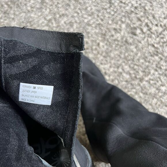 OTBT Fernweh Black Soft Leather Slouchy Mid Calf Boots 7.5 Grunge Zip New READ - Picture 9 of 9